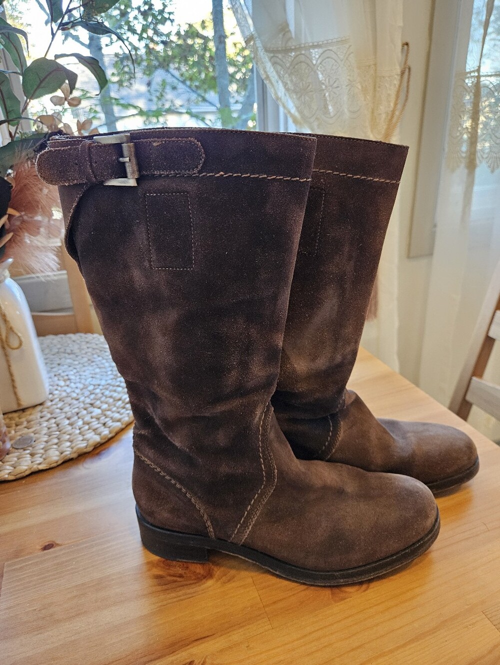 Jil Sander Suede Riding Boots Size 38 EU